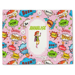 Woman Superhero Single-Sided Linen Placemat - Single w/ Name or Text