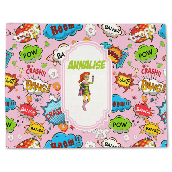 Woman Superhero Linen Placemat - Front