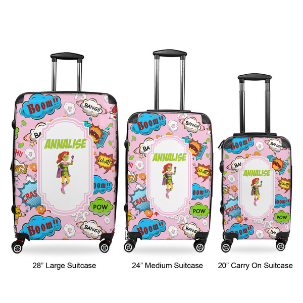 Woman Superhero Luggage Bags all sizes - With Handle