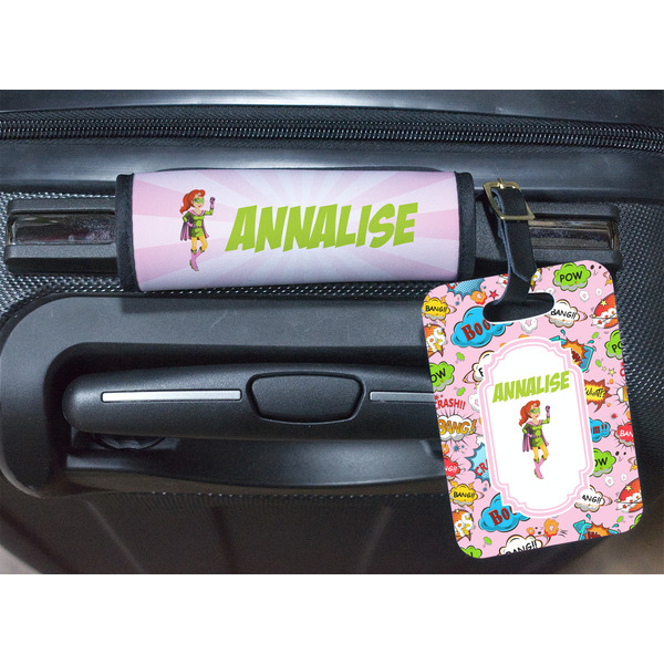 Woman Superhero Luggage Wrap & Tag