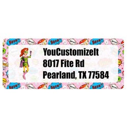 Woman Superhero Return Address Labels (Personalized)