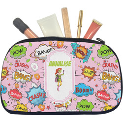 Woman Superhero Makeup / Cosmetic Bag - Medium (Personalized)