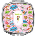 Woman Superhero Compact Makeup Mirror (Personalized)