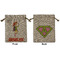 Woman Superhero Medium Burlap Gift Bag - Front & Back