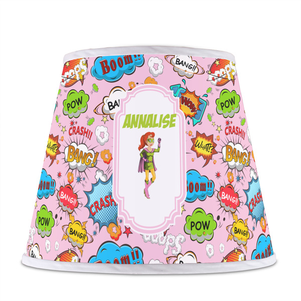 Woman Superhero Poly Film Empire Lampshade - Front View