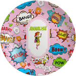Woman Superhero Melamine Plate (Personalized)