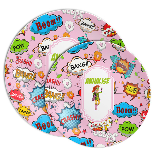 Woman Superhero Melamine Plates - PARENT/MAIN