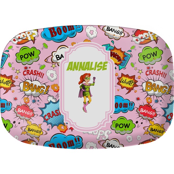 Custom Woman Superhero Melamine Platter (Personalized)