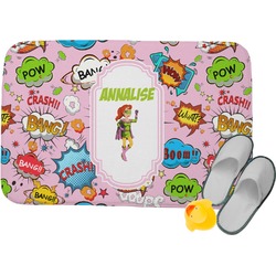 Woman Superhero Memory Foam Bath Mat - 34"x21" (Personalized)