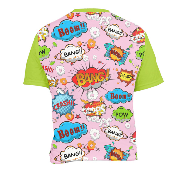 Woman Superhero Men's Crew Neck T Shirt Medium - Back