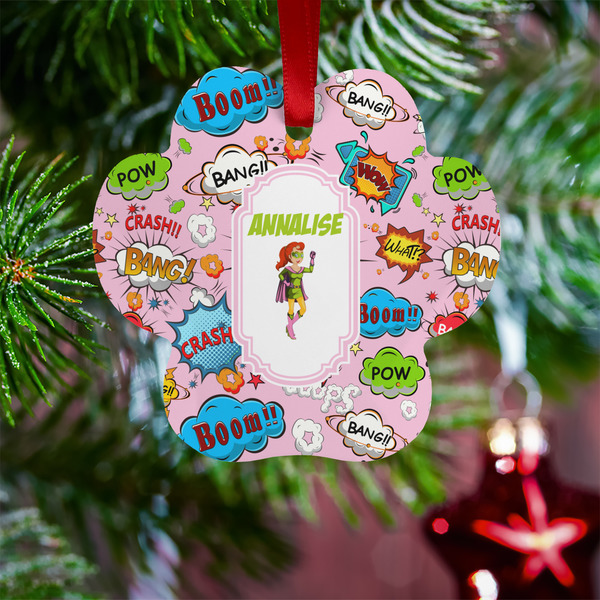 Woman Superhero Metal Paw Ornament - Lifestyle