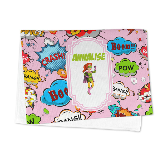 Woman Superhero Microfiber Dish Towel - FOLDED HALF