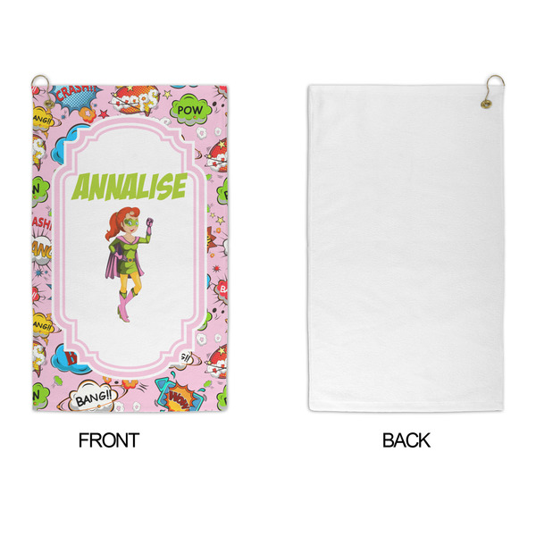 Woman Superhero Microfiber Golf Towels - APPROVAL