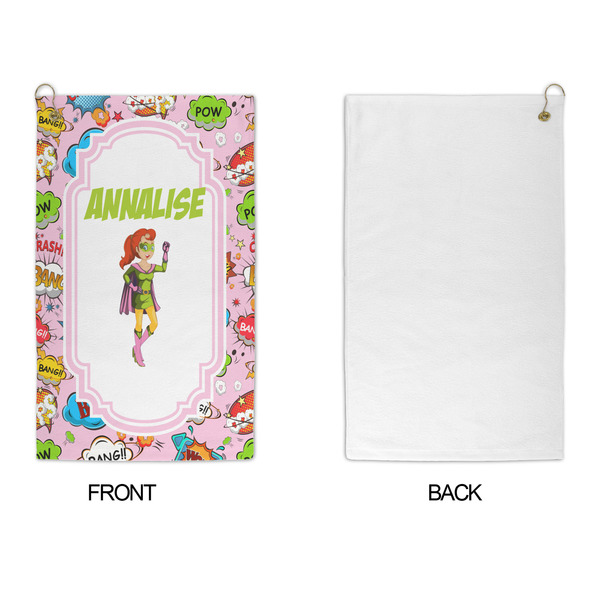 Woman Superhero Microfiber Golf Towels - APPROVAL
