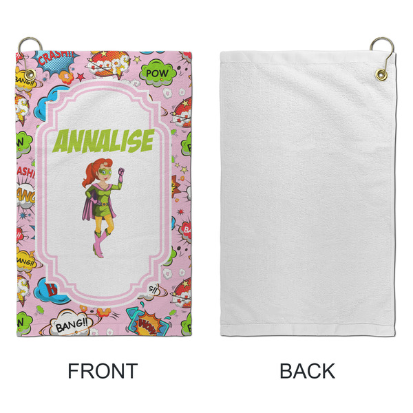 Woman Superhero Microfiber Golf Towels - Small - APPROVAL