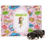 Woman Superhero Dog Blanket - Large (Personalized)