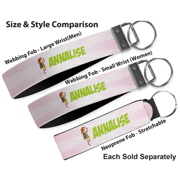 Woman Superhero Multiple Key Ring comparison sizes