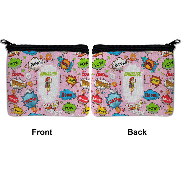 Woman Superhero Neoprene Coin Purse - Front & Back (APPROVAL)