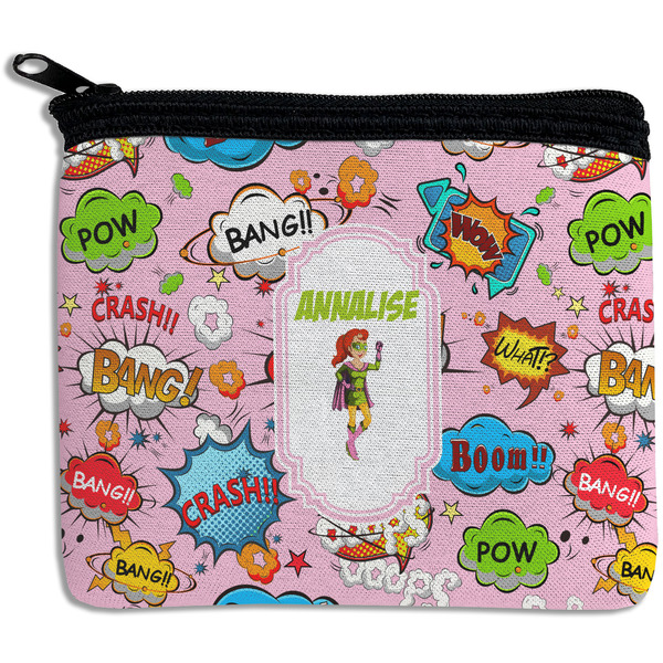 Custom Woman Superhero Rectangular Coin Purse (Personalized)