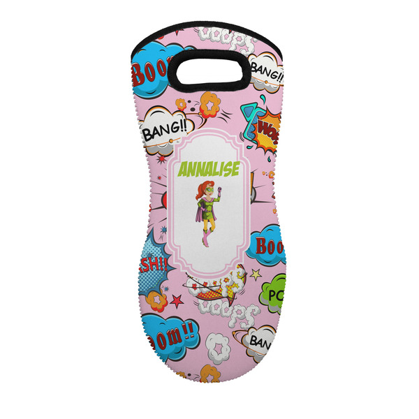 Custom Woman Superhero Neoprene Oven Mitt w/ Name or Text