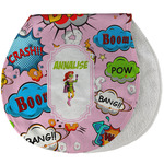 Woman Superhero Burp Pad - Velour w/ Name or Text