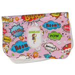 Woman Superhero Burp Cloth - Fleece w/ Name or Text