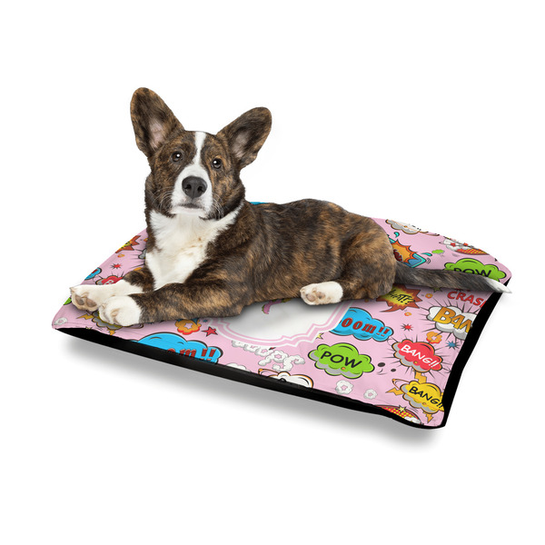 Woman Superhero Outdoor Dog Beds - Medium - IN CONTEXT