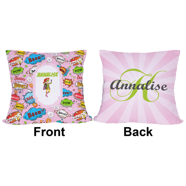 Woman Superhero Outdoor Pillow - 16x16