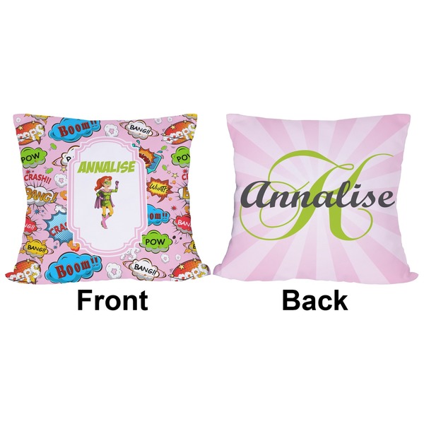 Woman Superhero Outdoor Pillow - 20x20