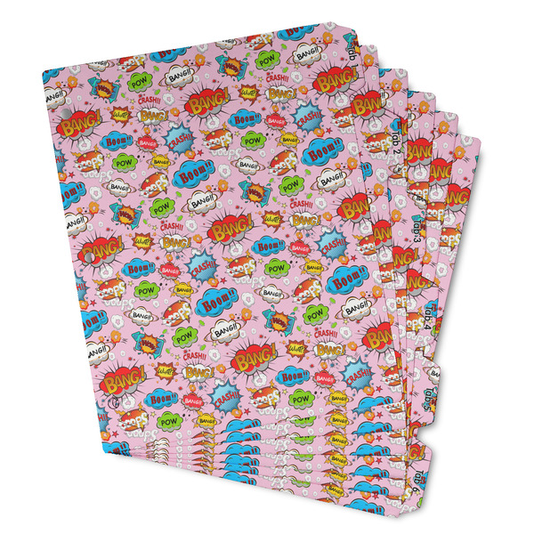 Custom Woman Superhero Binder Tab Divider - Set of 6 (Personalized)