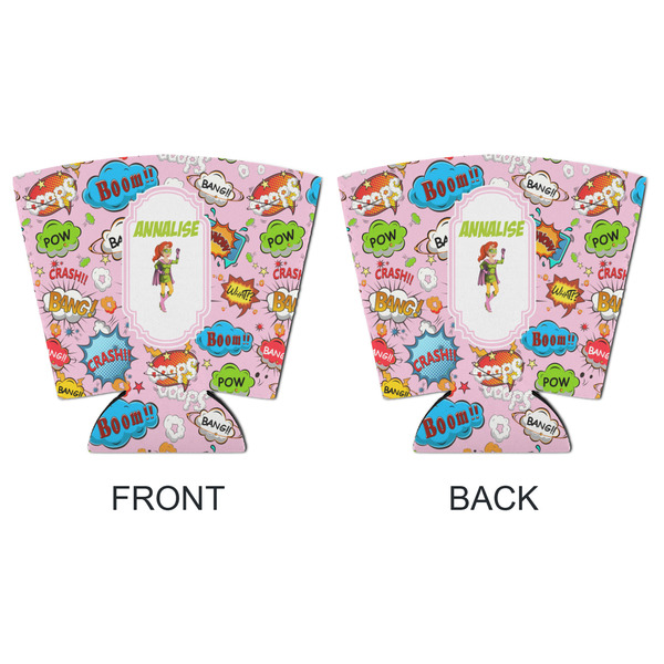 Woman Superhero Party Cup Sleeves - with bottom - APPROVAL