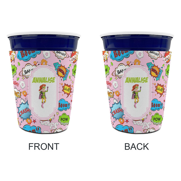 Woman Superhero Party Cup Sleeves - without bottom - Approval