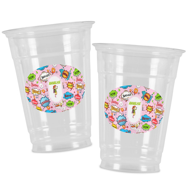 Woman Superhero Party Cups - 16oz - Alt View