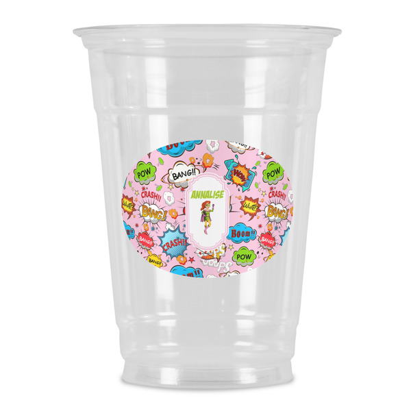 Custom Woman Superhero Party Cups - 16oz (Personalized)