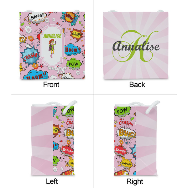 Woman Superhero Party Favor Gift Bag - Matte - Approval