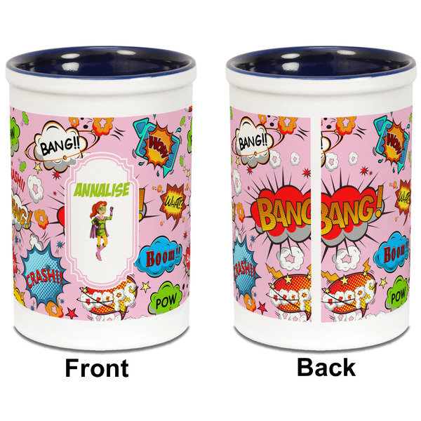 Woman Superhero Pencil Holder - Blue - approval