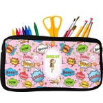 Woman Superhero Neoprene Pencil Case - Small w/ Name or Text