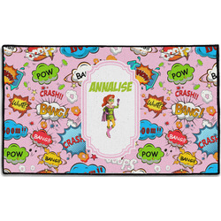 Woman Superhero Door Mat - 60"x36" (Personalized)