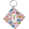 Woman Superhero Diamond Plastic Keychain w/ Name or Text