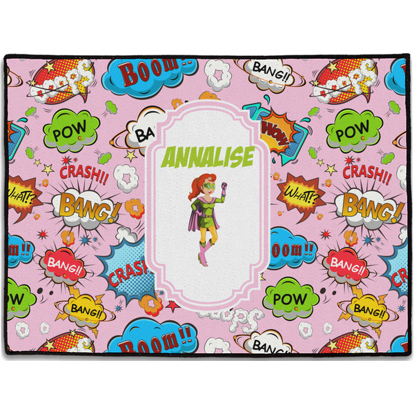 Custom Woman Superhero Door Mat (Personalized)