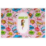 Woman Superhero Laminated Placemat w/ Name or Text