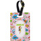 Woman Superhero Plastic Luggage Tag - Rectangular w/ Name or Text