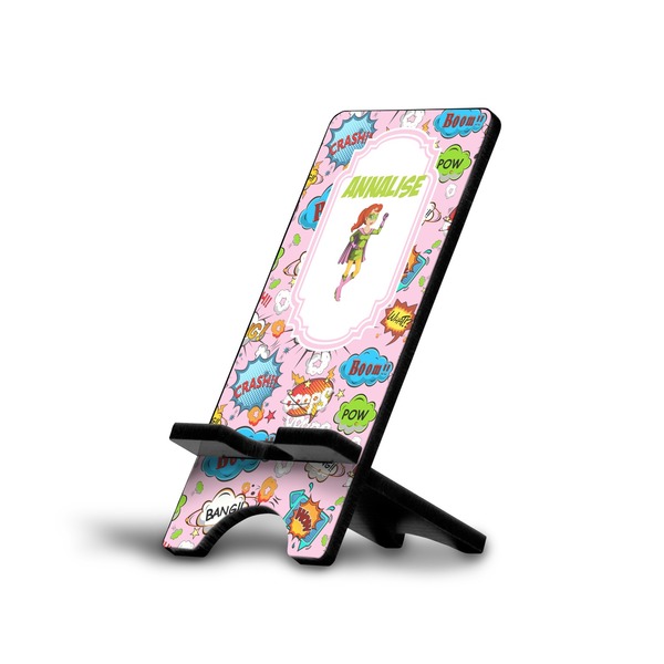 Custom Woman Superhero Cell Phone Stand (Large) (Personalized)