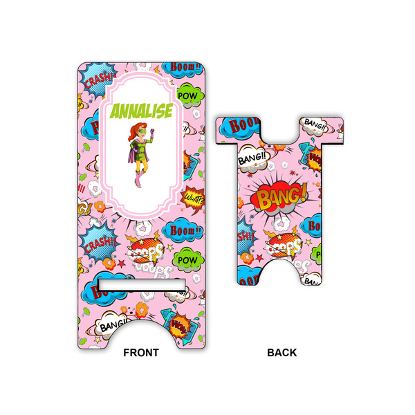 Woman Superhero Phone Stand - Front & Back