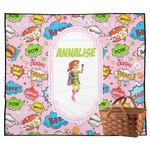 Woman Superhero Outdoor Picnic Blanket (Personalized)