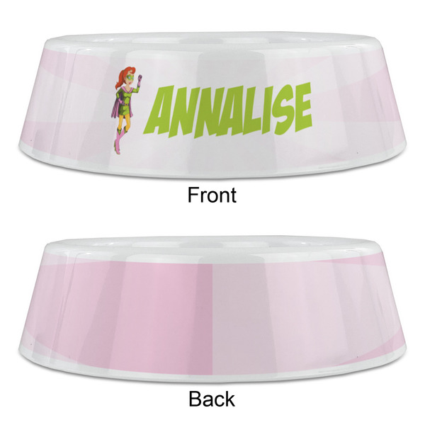 Woman Superhero Plastic Pet Bowls - Large - APPROVAL