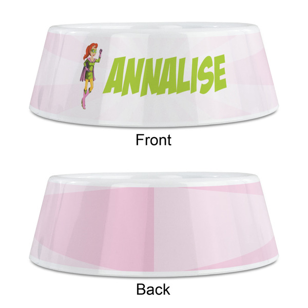 Woman Superhero Plastic Pet Bowls - Medium - APPROVAL