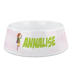 Woman Superhero Plastic Dog Bowl - Medium (Personalized)