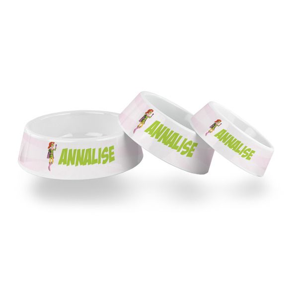 Woman Superhero Plastic Pet Bowls - PARENT MAIN