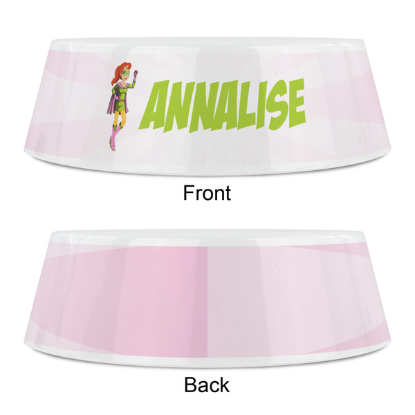 Woman Superhero Plastic Pet Bowls - Small - APPROVAL
